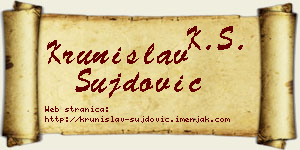 Krunislav Šujdović vizit kartica